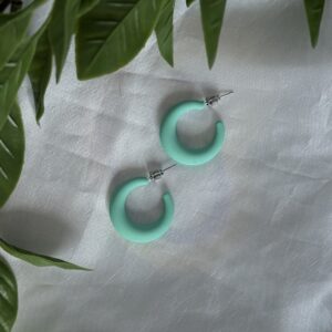 Teal Hoop Earrings