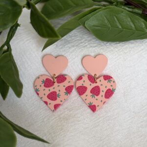 Pink Strawberry Earrings