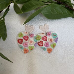 Acrylic Heart Earrings