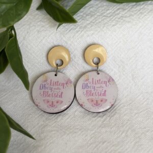 Yellow Inspirational Earrings