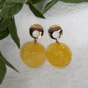 Yellow And Gold Earrings