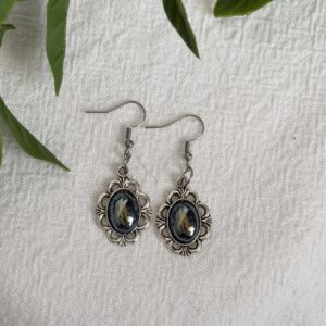 Holographic Black Vintage Earrings