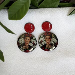 Red Frida Earrings