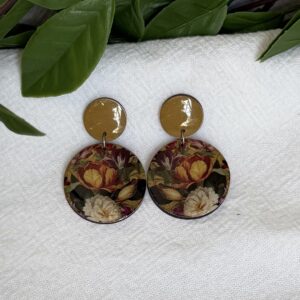Mustard Floral Earrings