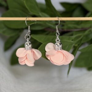 Soft Peach Petal Earrings