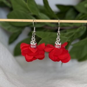 Red Petal Earrings