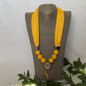Yellow Scarf Necklace