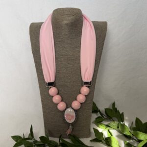Pink Scarf Necklace