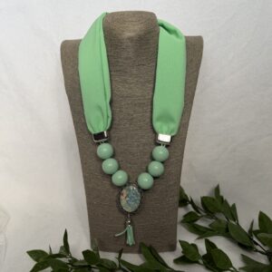 Grey Scarf Necklace