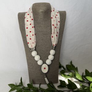 Polka Dot Scarf Necklace