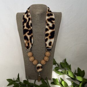 Leopard Print Scarf Necklace