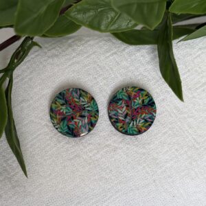 Green Stud Earrings