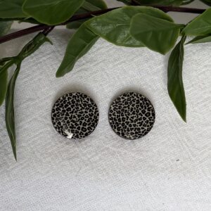 Leopard Print Stud Earrings