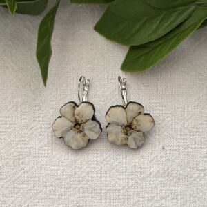 White Flower Earrings