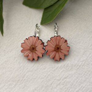 Pink Flower Earrings