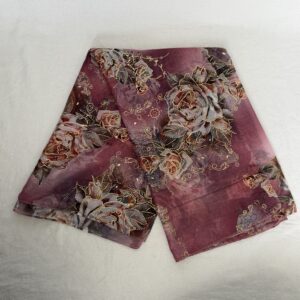 Rose Pink Floral Scarf