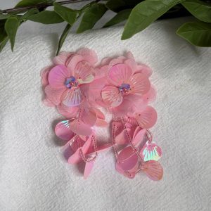 Light Pink Floral Earrings