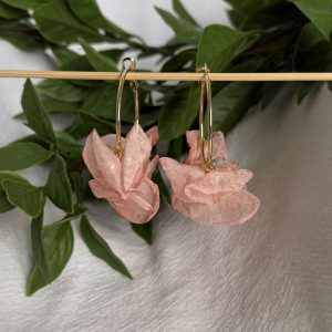 Pink And Gold Earrings