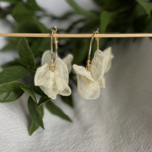 Cream Hoop Earrings