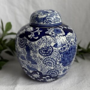 Blue And White Jar With Lid