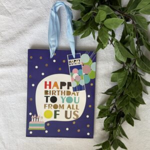 Blue Happy Birthday Gift Bag