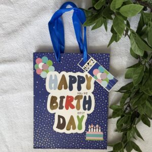 Blue Happy Birthday Gift Bag