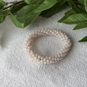 Light Pink/Peach Beaded Bracelet