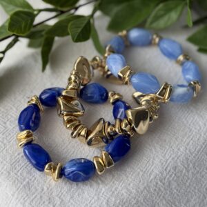 Blue And Gold Bracelet Set