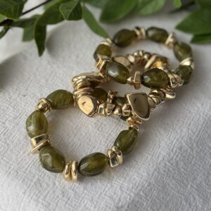 Olive Green Bracelet Set