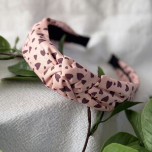 Pink Alice Band With Hearts