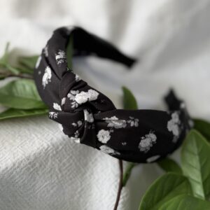 Black Floral Alice Band