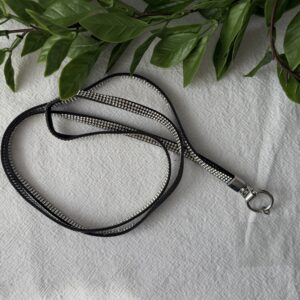 Black And Silver Phone Strap
