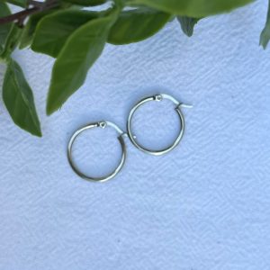 Medium Silver Hoops