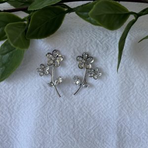 Flower On Stem Earrings