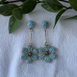 Blue Flower Earrings