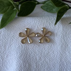Neutral  Flower Earrings