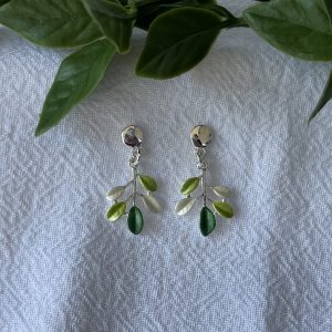 Green Leaf Earrings
