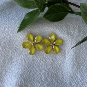 Yellow Flower Earrings