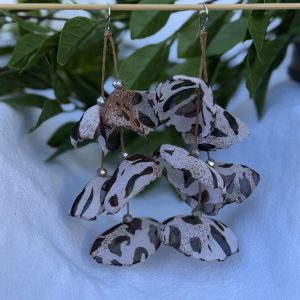 Leopard Silky Petal Earrings