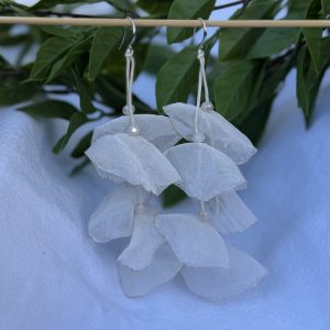 Ivory Silky Petal Earrings