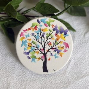 Butterfly Tree Travel Mirror