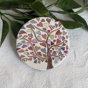 Heart Tree Travel Mirror