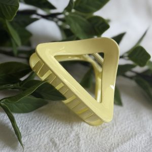 Yellow Triangle Claw Clip