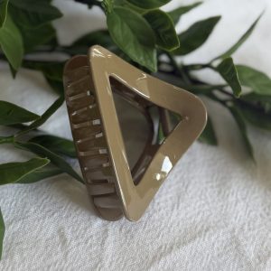 Brown Triangle Claw Clip