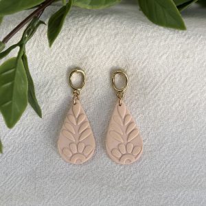 Pink And Gold Earrings
