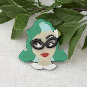 Lady Brooch Green