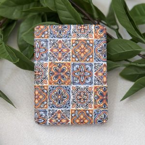 Rust Brown & Blue Travel Mirror