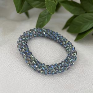 Peacock Blue Beaded Bracelet