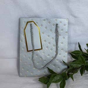 Small Silver And Gold Gift Bag
