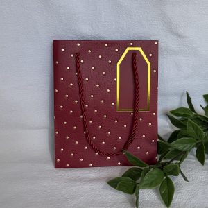 Small Red And Gold Gift Bag
